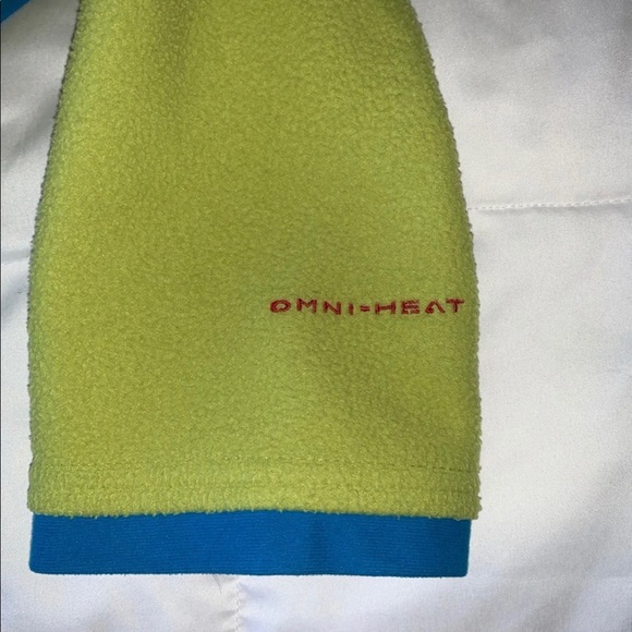 Columbia Lime Green Fleece Pullover with Blue Trim - Picture 4 of 5